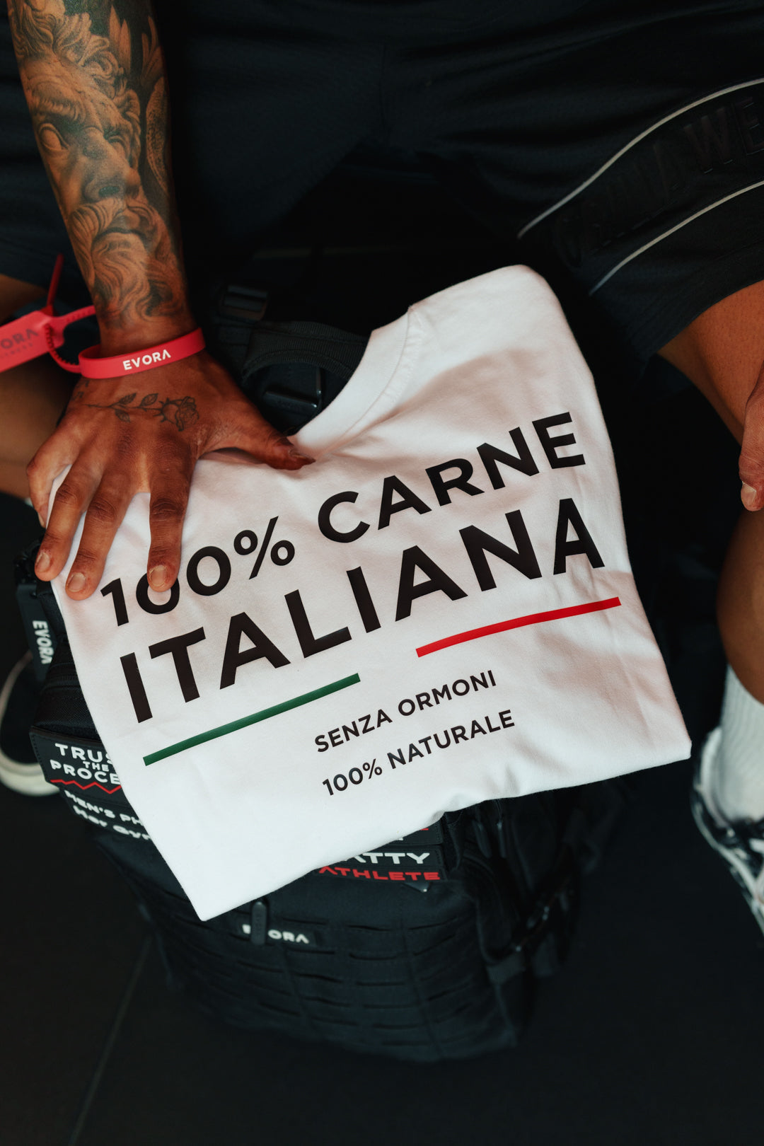 EVORA T-Shirt Oversize Bianca – 100% Carne Italiana