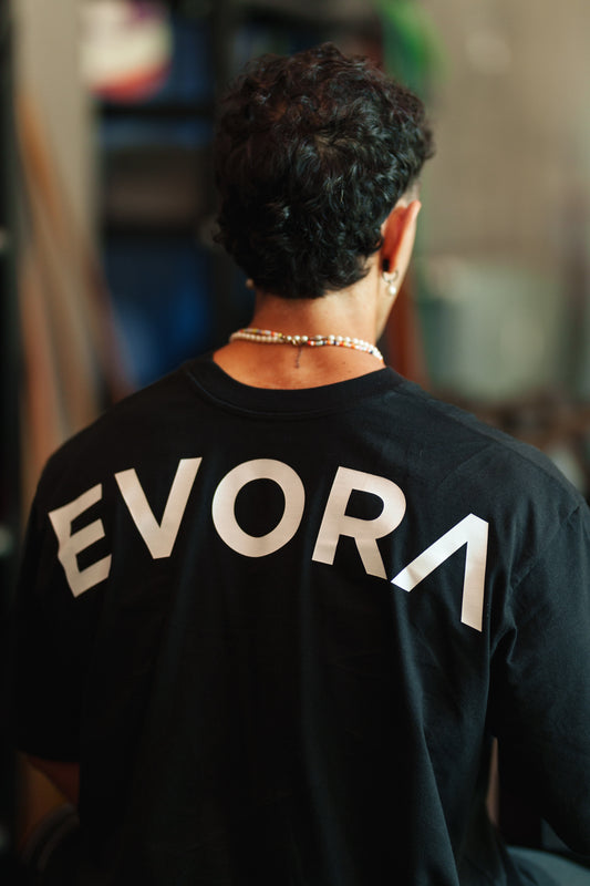 EVORA Oversize Tee – Black Back Logo