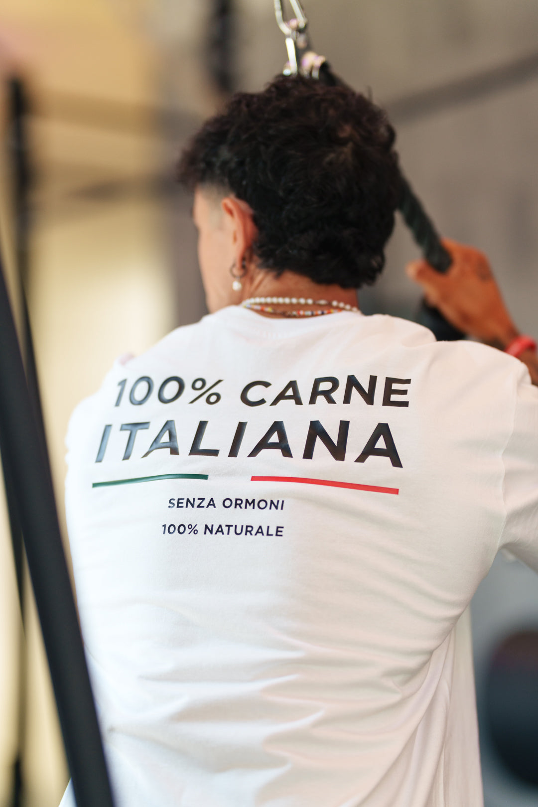 EVORA T-Shirt Oversize Bianca – 100% Carne Italiana