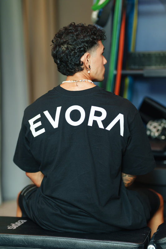 EVORA Oversize Tee – Black Back Logo